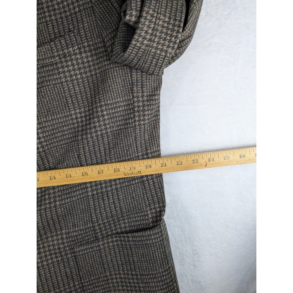 Banana Republic Tailored Fit‎ Blazer Sport Coat Brown Houndstooth Menswear 44L - Picture 12 of 14